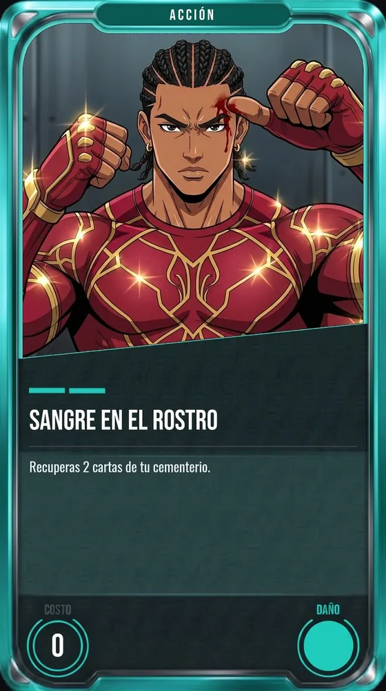 Carta Sangre en el Rostro